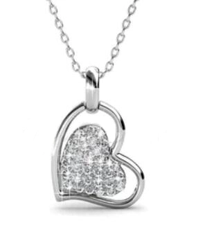 Collar de plata 925 con forma de corazón, colgante personalizado, joyería de moda