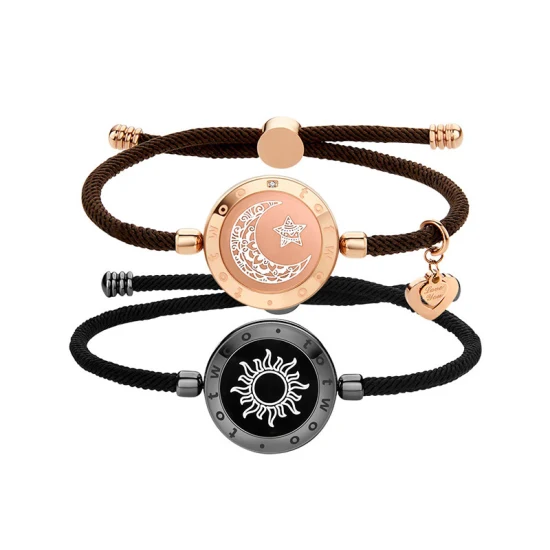 Pulsera de pareja simple de joyería de acero inoxidable Sun Moon Lover